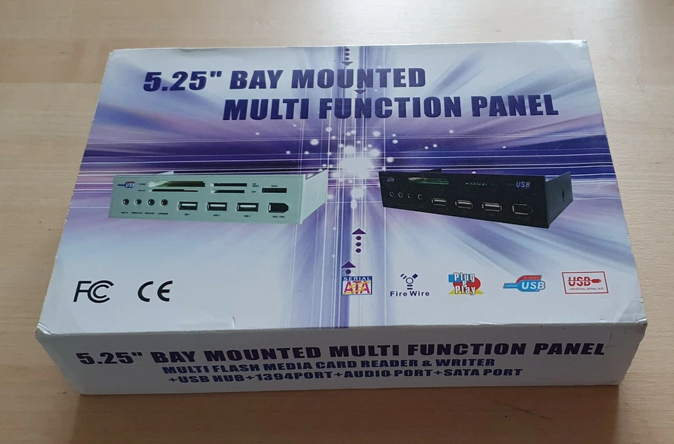 5.25" Multifunction Front Panel Kartenleser 6 in 1 SATA Audio USB Card Reader - Bild 4 von 4