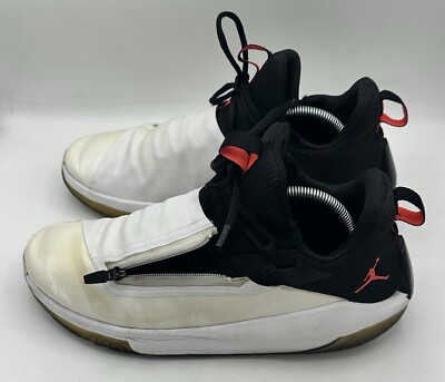 Size 10.5 - Jordan Jumpman Hustle White Black for sale