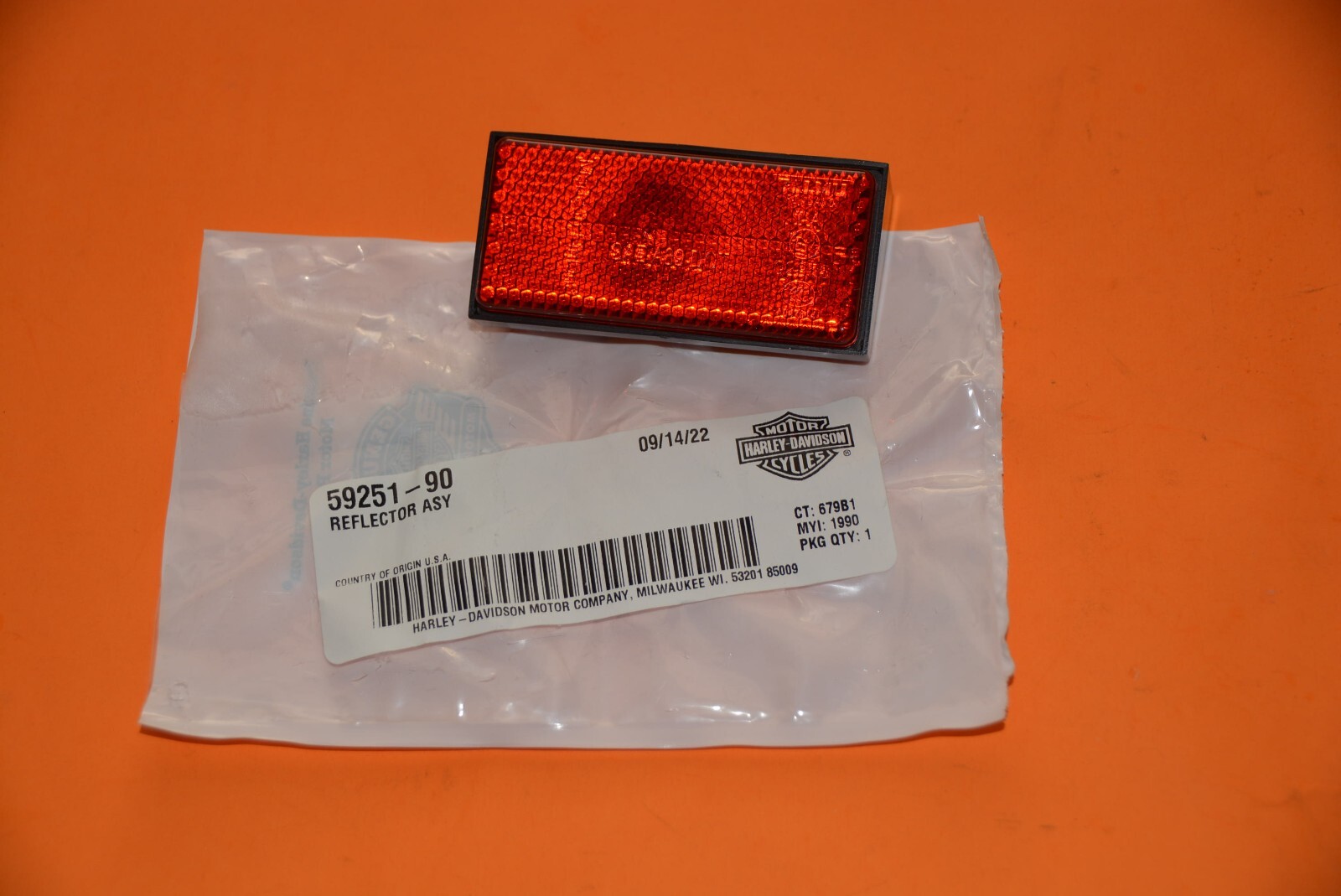 Harley Davidson NEW OEM Reflector Asy 59251-90 SOFTAIL DYNA 