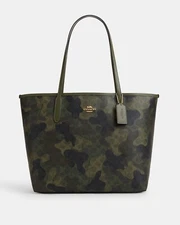 NWT Coach City Tote Bag In Signature Camo Print CV953