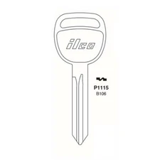 ILCO Fits Double Sided 10 Cuts Key Blank for GM Z-Keyway - B106 -GM-37 (10 Pack)