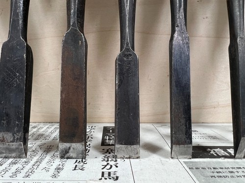 Vintage Japanese Chisel 9set Nomi /Hand Plane Saw Iron Hammer Hand Tool/c62 - Picture 8 of 24