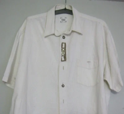 Trachtenhemd cremeweiß kurzarm Jacques Lorant Gr. XL, Weite 69 cm Baumwolle - Bild 1 von 3