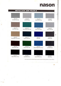 Urethane Paint Color Chart