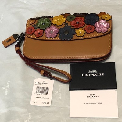 coach tea rose wristlet