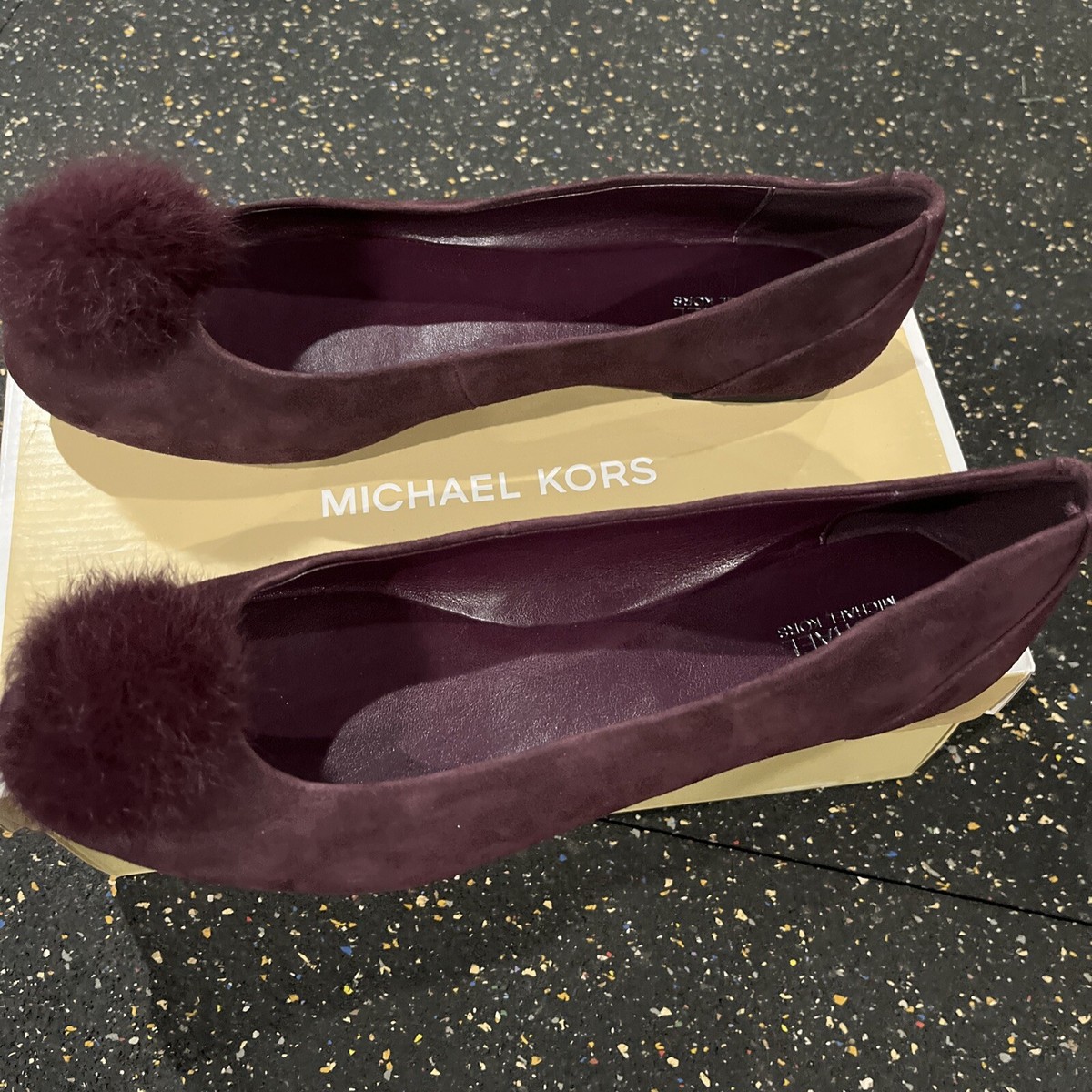 MICHAEL Michael Kors Remi Rabbit Fur Ballet Flats Women's Size
