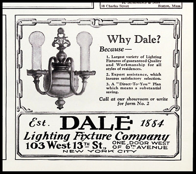 1929 Dale Lighting Fixture Architectural Vintage 1920s Home Decor PRINT AD