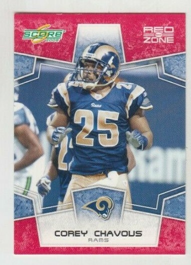 Corey Chavous 2008 SCORE RED ZONE PARALLEL /100 LOS ANGELES RAMS