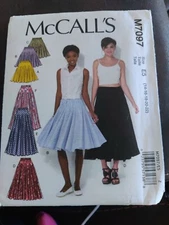 McCall's Sewing Pattern M7097 - Misses' Skirts Sz 14-22