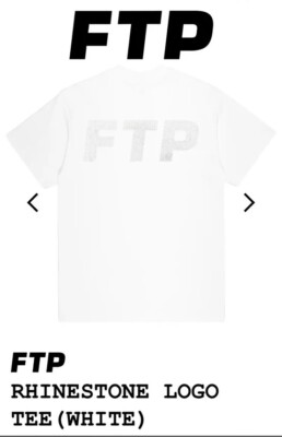FTP FUCKTHEPOPULATION T SHIRT RHINESTONE WHITE SIZE LARGE L *SOLD  