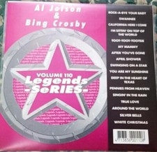 LEGENDS KARAOKE CDG AL JOLSON  BING CROSBY 110 OLDIES 17 SONGS CD G WHITE XMAS