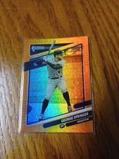 2021 Donruss Holo Orange Foil Parallel George Springer #159 Houston Astros