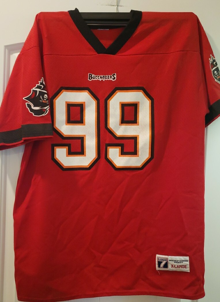 Logo 7 Tampa Bay Buccaneers #99 Warren Sapp Jersey Men's