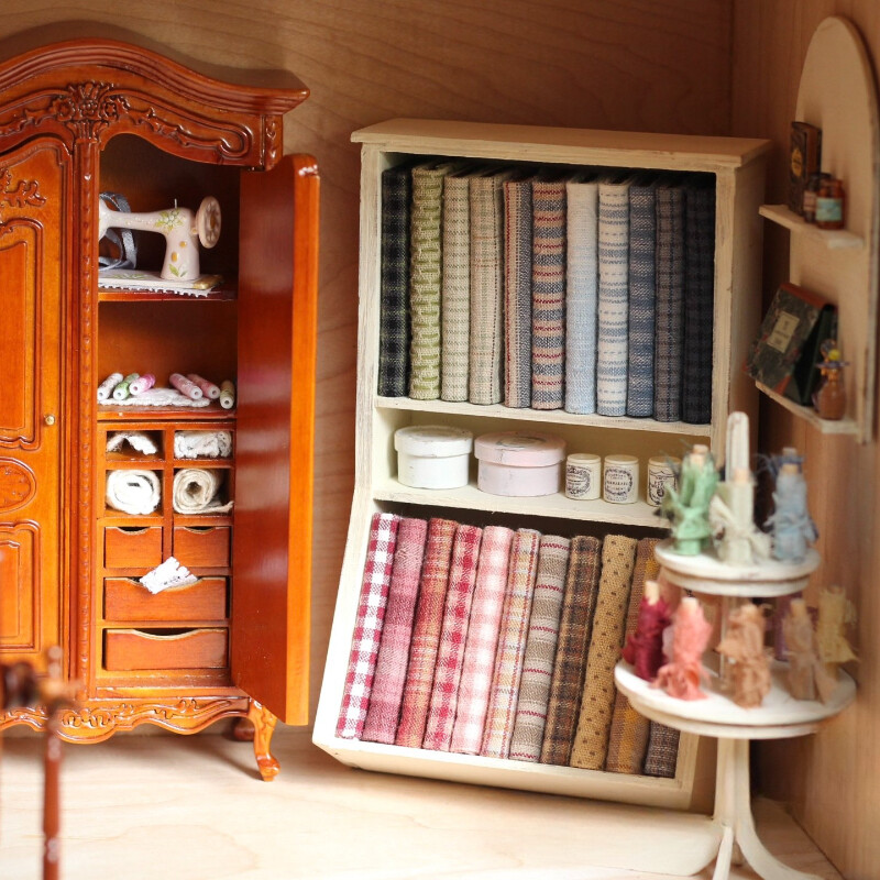 Miniatura Armadietto In Legno Per Casa Delle Bambole – Scala 1:12 – Non Dipinto – Fai Da Te - Foto 4
