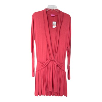 open lace back dress Raspberry red color dress with pleats – GUNTINA