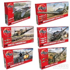 Airfix 1:48 Model Aircraft Kits WW2 Spitfire Hurricane Junkers Mustang Plane