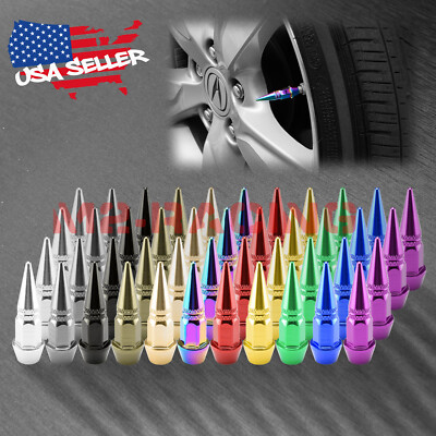 4x Long Spike Valve Stem Caps – 11 Colors Anodized Chrome Metal Thread, Fits Wheels & Tires TVC29 1 thumbnail image