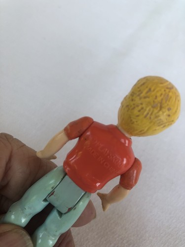 Playskool Dollhouse blonde Boy Brother Son Doll Orange Shirt Blonde 3 inch - Picture 4 of 4