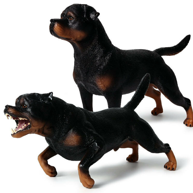 Simulation Solid Animal Model Rottweiler Statue Lifelike Pet Dog
