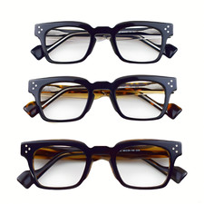 Retro Square Thick Acetate Eyeglasses Frames Recessed Reading Glasses Men Women