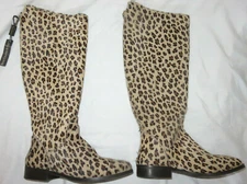Stelle Monelle By Vera Gomma Women’s Leopard Calfhair Boots US 6 EU 36 NEW SALE