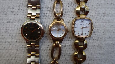 Fossil Geneva Relic Assorted Wristwatch Lot Untested Bands Repair Parts Quartz 89 Watches Parts/Repair Scrap Fossil Geneva Relic Timex  main image 4