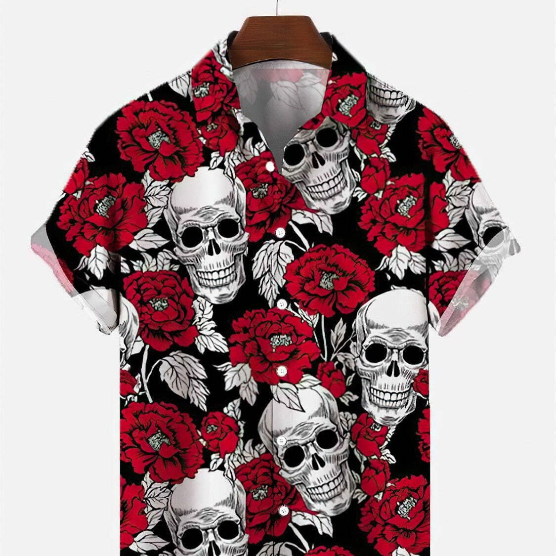 Floral 3D Printed Short Sleeve Men's Shirt in Multiple Sizes for Stylish Everyda