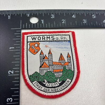 Vintage CATHEDRAL CITY WORMS a. Rh. DOM STADT DER NIBELUNGEN Germany Patch 02Y4