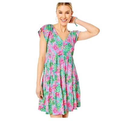 Lilly Pulitzer Kawai Flutter Sleeve Dress Women s Size Small