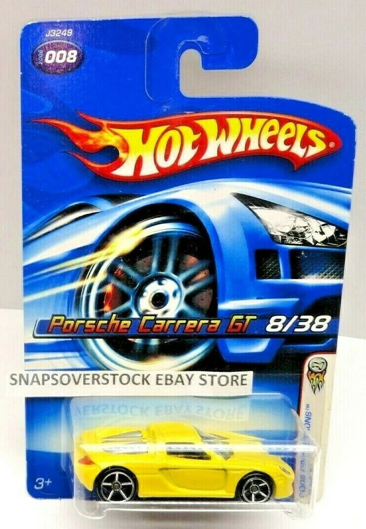 2006 HOT WHEELS YELLOW PORSCHE CARRERA GT, 2006 FIRST EDITIONS 8 