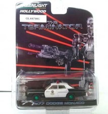 1977 Dodge Monaco Police The Terminator Rare Chase Car with GREEN WHEELS in 1:64