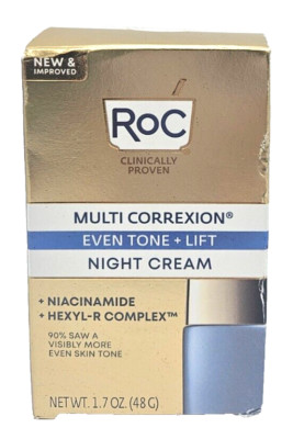 RoC Multi Correxion Even Tone + Life Night Cream (+ Niacinamide) 1.7 fl oz NEW
