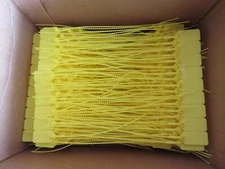 NEW 100 FIRE EXTINGUISHER TAMPER PROOF "FLAG" SAFETY SEALS (YELLOW U.L. APPROVED