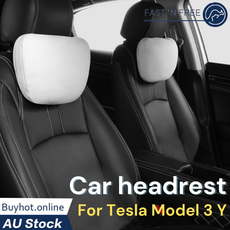 Soft Neck Pillow Headrest Support Cushion For Tesla Model 3 Y Accessories White