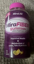 MiraFIBER Fruit Flavored Daily Prebiotic Fiber Gummies with B Vitamins, 72 Count