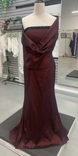 Montage By Mon Cheri Mother Of The Bride Burgundy Dress With wrap Size 16