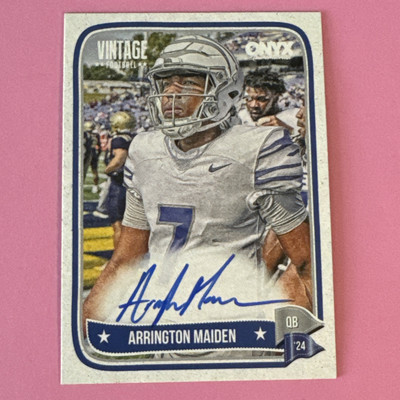 2024 Onyx Vintage Arrington Maiden Rookie On Card Auto RC Memphis Tigers