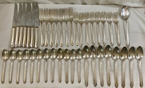 Set 43 pezzi posate vintage WM Rogers & Sons squisite placcate argento