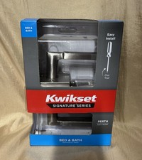 Kwikset PERTH , BED BATH Satin Nickel Lever bathroom