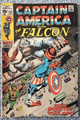 Captain America #135 1971 VG Read Cond,  Light Yellowing  See Pics