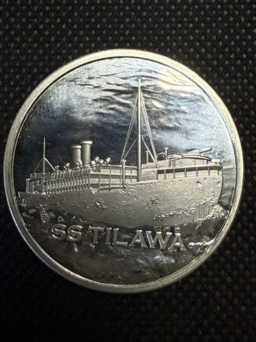 SS Tilawa Bombay to Durban 1 oz .999 Fine Silver Round Sigma Verified