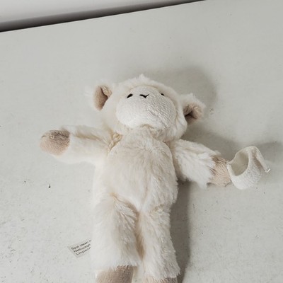 Pottery Barn Kids Cream Lamb Sheep Plush Stuffed Animal Rattle Toy 6'' Infant