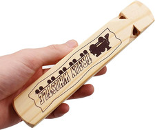 Solid Wood Train Whistle 4 Tones, Noisemaker Toys and Conductor Whistle for Birt
