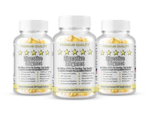 3 Digestive Enzymes Prebiotic Probiotics Gas, Constipation Bloating Relief 360