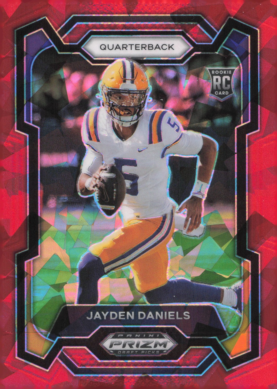 2024 Panini Prizm Draft Picks Jayden Daniels Red Ice #108