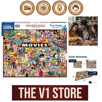 Engaging 1000 Piece Movie-Themed Jigsaw Puzzle - Perfect Gift for Families