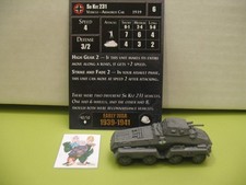  Axis  Allies Miniatures EARLY WAR Sd Kfz 231 with card 40/50 