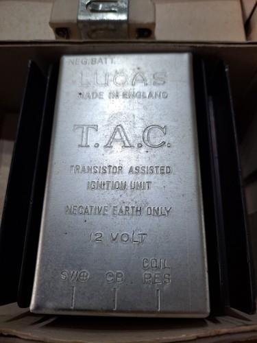 Vintage Lucas Transistor Assisted Contacts TAC 12v Coil Motorcycle Car Set BA12 - Picture 5 of 21