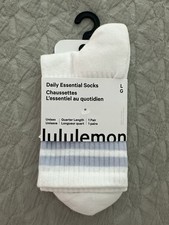 Lululemon Daily Essential Crew Length Socks. Unisex. Size L. New with Tags.