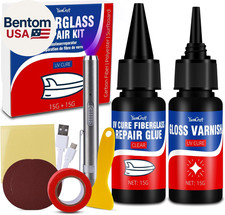 UV Marine Fiberglass Repair Kit 15G, UV Cure Epoxy Resin with UV Light  Gloss V
